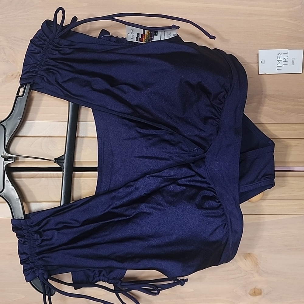Time and Tru Ruched Bikini Top & Bottom Sz XL NWT